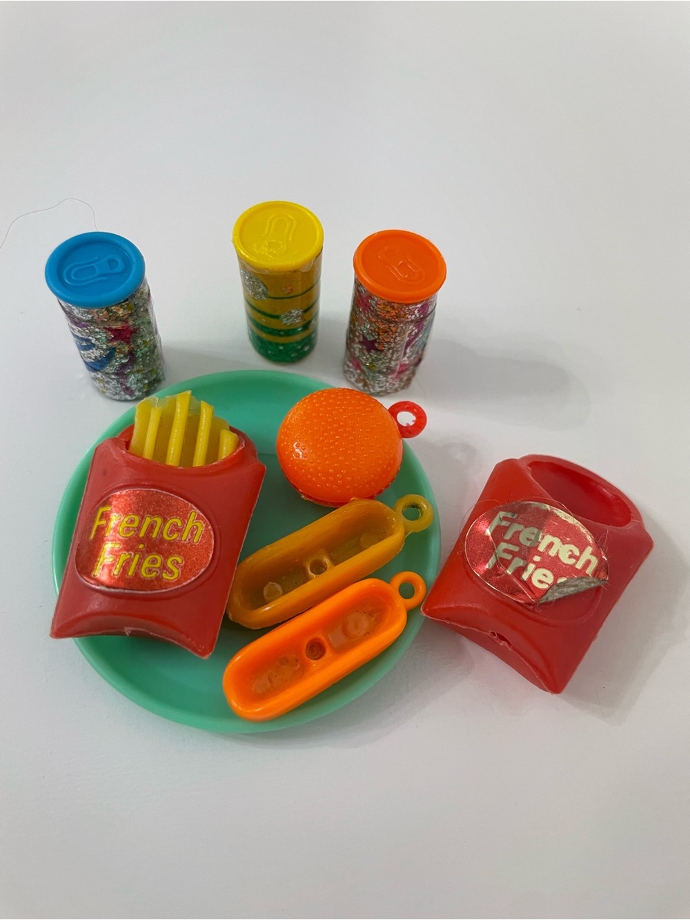 Mattel VTG Barbie Fast Food French Fry Hamburger Accessory Dreamhouse McDonalds